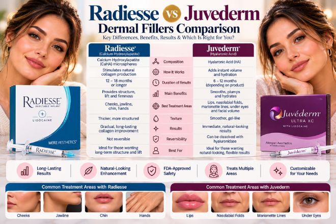 Radiesse vs Juvederm dermal fillers comparison